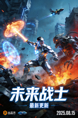 最新更新《未来战士》科幻动作海报 - 高科技战斗场面